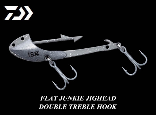 PLAT/flat junkie jighead double treble hook 18g/daiwa baitcasting-Fishing  Tackle Store-en