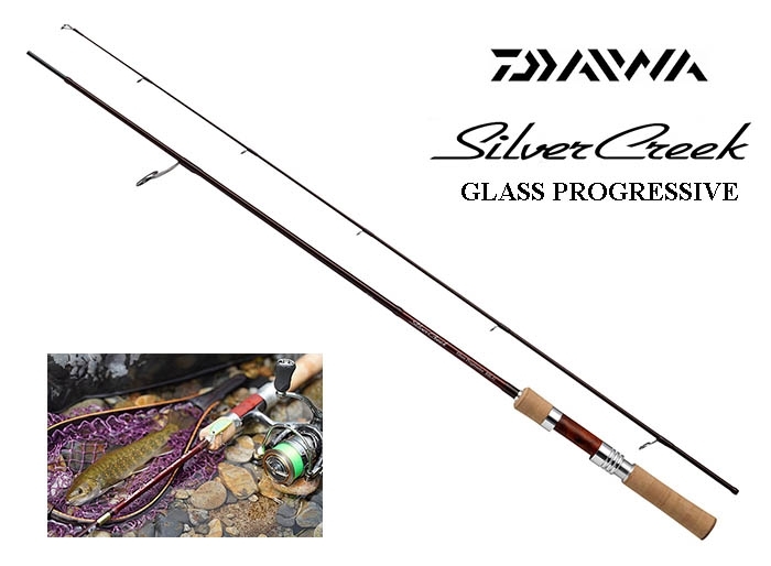 ダイワ　Silver CreekGlass Progressive Daiwa 25 Silver Creek GLASS Progressive 61L-G Spinning Rod