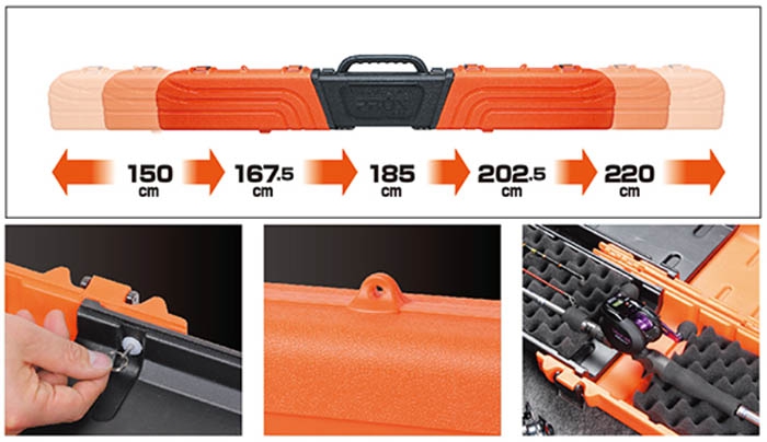 PLAT/container gear 5 hard rod case px933o orange/prox-Fishing