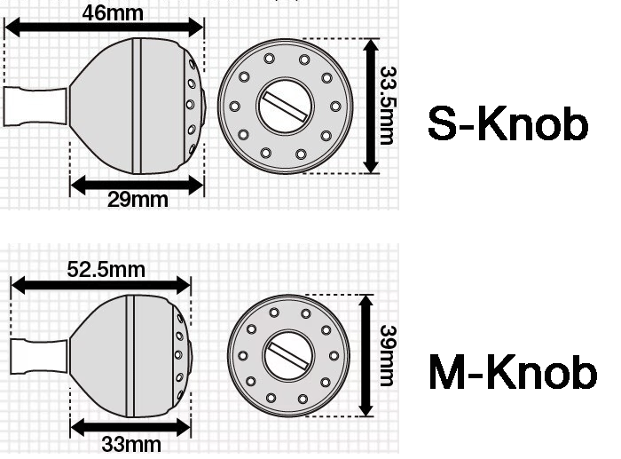 SHIMANO YUMEYA Aluminum Power Handle S-Knob[A] Black/Gold_Image1