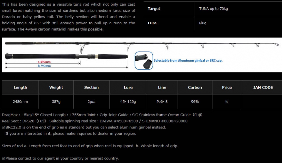 PLAT/yamaga blanks blue sniper 81 8 blacky-Fishing Tackle PLAT/yamaga blanks blue sniper 81 8 blacky-Fishing Tackle