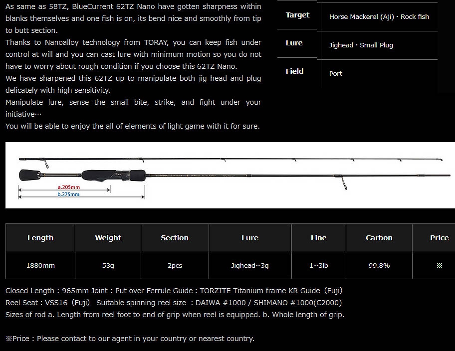 Plat Yamaga Blanks Blue Current Tz Jh Special 62 Tz Nano Free Shipping Yamaga Blanks Fishing Tackle Store En Plat Yamaga Blanks Blue Current Tz Jh Special 62 Tz Nano Free Shipping Yamaga Blanks Fishing Tackle Store En