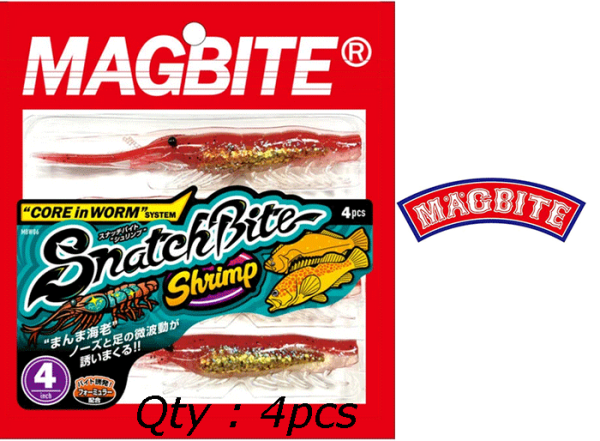 MAGBITE Snach Bite Shrimp 4inch,  Hige-Dan 3.2inch
