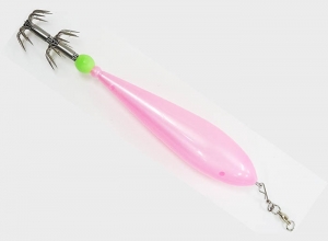 Diamondback Squid Jig(lure) 220mm(body)Pink soft body/Type barb hook