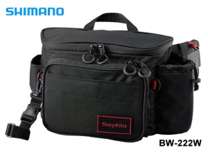 SHIMANO 2024 Sephia Run & Gun Waist Bag BW-222W Black-M