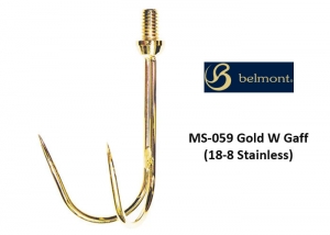 Belmont MS-059 Gold Double Gaff (18-8 Stainless)
