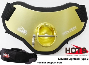 * ZZZ HOTS PROS GEAR Lt.Metal Lightbelt Type-2 with waist support belt / Gold