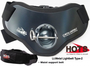 * ZZZ HOTS PROS GEAR Lt.Metal Lightbelt Type-2 with waist support belt / Gunmetal Black