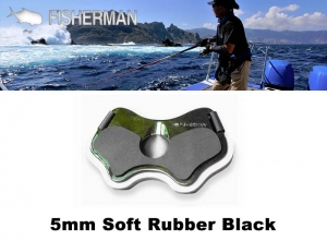 FISHERMAN new FLAT Harness 5mm Soft Rubber Black