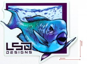 22 LSD DESIGNS Outdoor weatherability sticker Parrotfishes