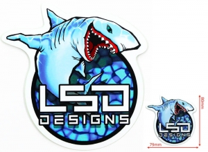22 LSD DESIGNS Outdoor weatherability sticker Shark