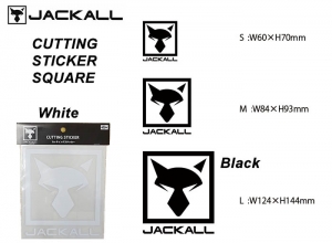 JACKALL Cutting Sticker Square L Black