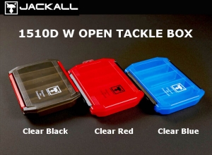 JACKALL 1510D W Open Tackle Box / Clear black (in stock)