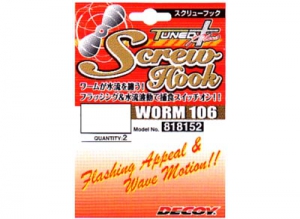 Garage Sale 50%OFF DECOY SCREW HOOK WORM 106 #2/0