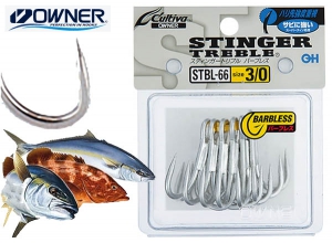 OWNER STINGER TREBLE STBL-66 #1 BARBLESS