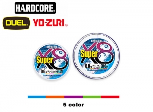 DUEL HARDCORE Super X4 (Water Repellent) 200m-#0.4(8lb) 10m×5color
