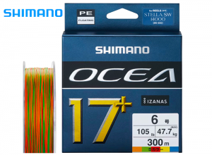 SHIMANO 2025 Ocea 17+ PE #6(105lb)-300m 5-color 10% Discount