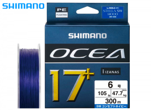 SHIMANO 2025 Ocea 17+ PE #6(105lb)-300m SW-Navy 10% Discount