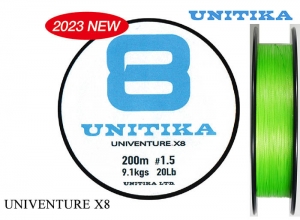 30%OFF UNITIKA UNIVENTURE X8 Chartreuse 40lb(#3.0)-150m