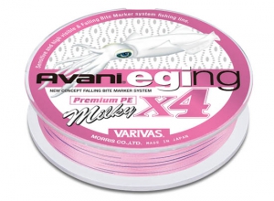 VARIVAS Avani eging Premium PE x4 Milky #0.6(10lb)-150m