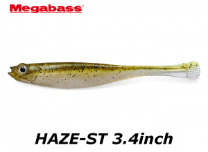 MEGABASS HAZE-ST 3.4inch Green Pumpkin Shad