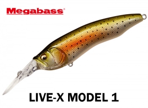 MEGABASS LIVE-X MODEL1 #09 GLX RAINBOW (in stock)