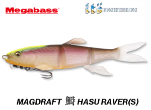 MEGABASS MAGDRAFT HASU RAVER(S) #07 Ghost chart back (in stock)