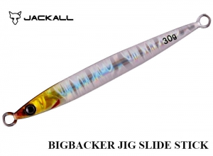 JACKALL BIG BACKER JIG SLIDE STICK 30g Shirasu Silver Magma Holo (in stock)