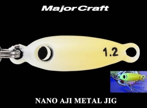 MAJOR CRAFT NANO AJI METAL JIG 0.6g #6 Glow Chart