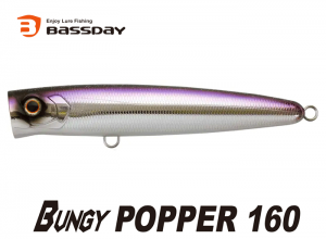 Bassday Bungy Popper 160 MH-85 Black Silver Glitter