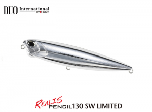DUO REALIS PENCIL SW LIMITED 130 UV Silver Shiny Bait MCC0522 (in stock)