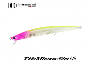 DUO Tide Minnow Slim 140 Clear Pink Head Chart CLA0602 (in stock)