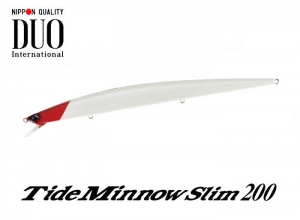 DUO Tide Minnow Slim 200 Pearl-Red-Head ACC0001