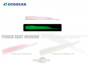 ECOGEAR POWER DART MINNOW 105mm / 010:Pearl Glow