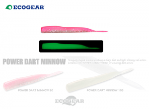 ECOGEAR POWER DART MINNOW 105mm / 158: Super Hologram Pink Glow