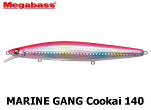 MEGABASS MARINE GANG Cookai 140 Floating #06 GG Pink Back Rainbow