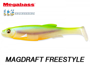 MEGABASS Magdraft Free Style 5inch #09 Chart Back Shad (in stock)