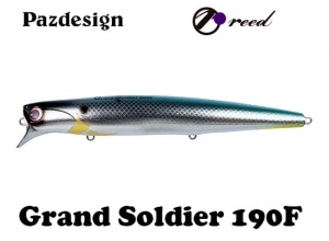 Pazdesign Grand Soldier 190F #02 Bait Flash Dotted gizzard shad (in stock)