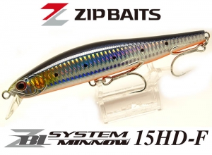 Zip Baits ZBL SYSTEM MINNOW 15HD-F #760 Holo Sardine / OB