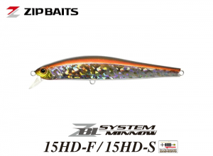 Zip Baits ZBL SYSTEM MINNOW 15HD-F #906 Ocean Red / Orange Eye