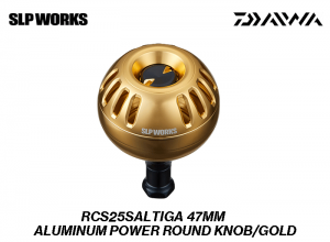 2025 DAIWA SLP WORKS RCS SALTIGA 47mm ALUMINUM POWER ROUND KNOB/GOLD (instock)