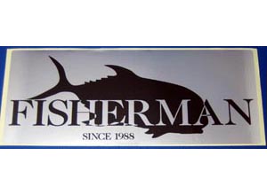 FISHERMAN Sticker-F (Silver-Black)