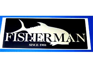 FISHERMAN Sticker-E (Black-Gold)