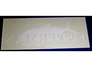 FISHERMAN Sticker-A(Reverse character:Clear-White)