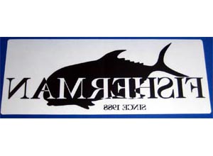 FISHERMAN Sticker-B(Reverse character:Clear-Black)