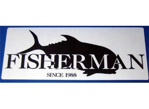 FISHERMAN Sticker-C (Clear-Black)
